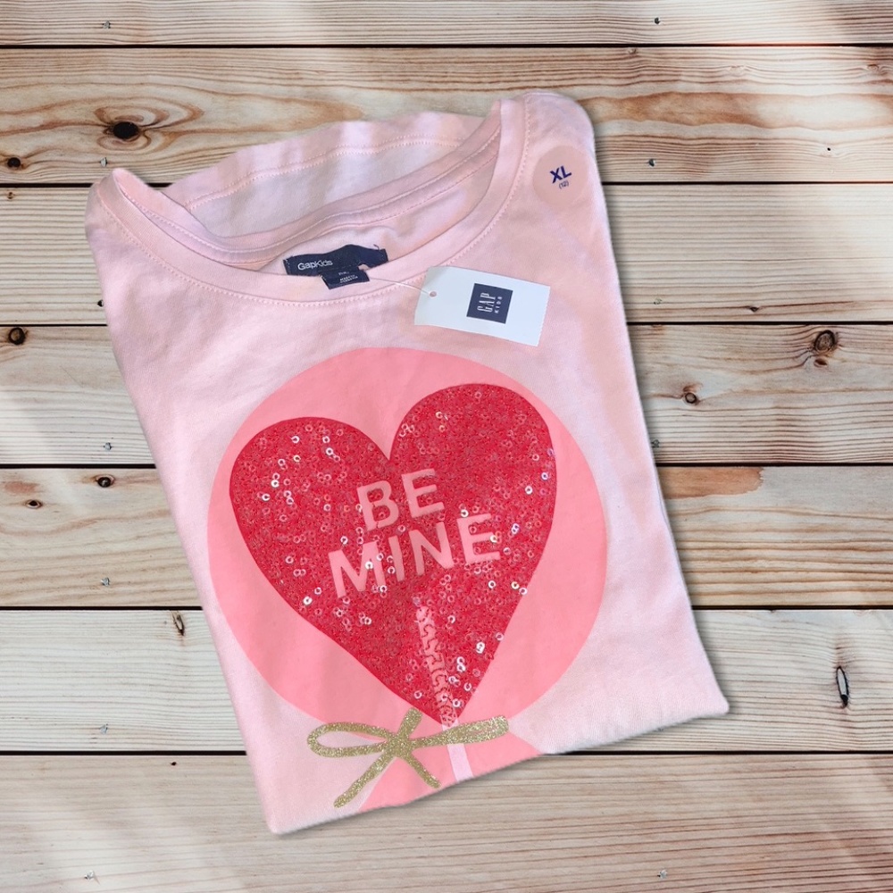 Gap Kids Girl Long Sleeve Be Mine Top